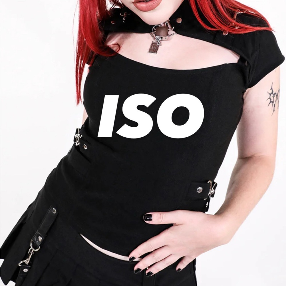 ISO Lip Service Gangsta Pranksta Lock Top and skirt
